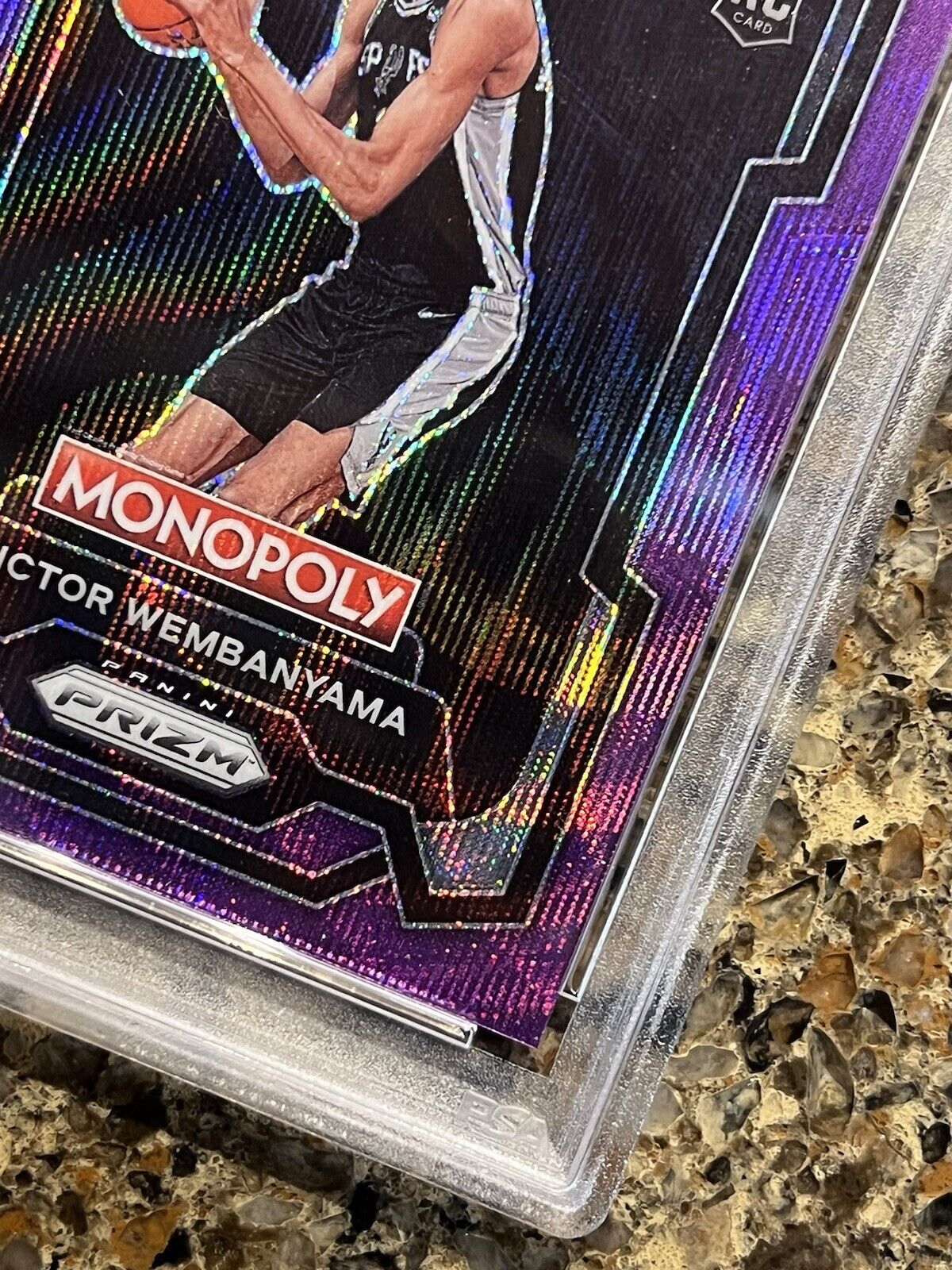 Victor Wembanyama RC 2023 Panini Prizm Monopoly Purple Wave Gem Mint PSA 10 (RC)