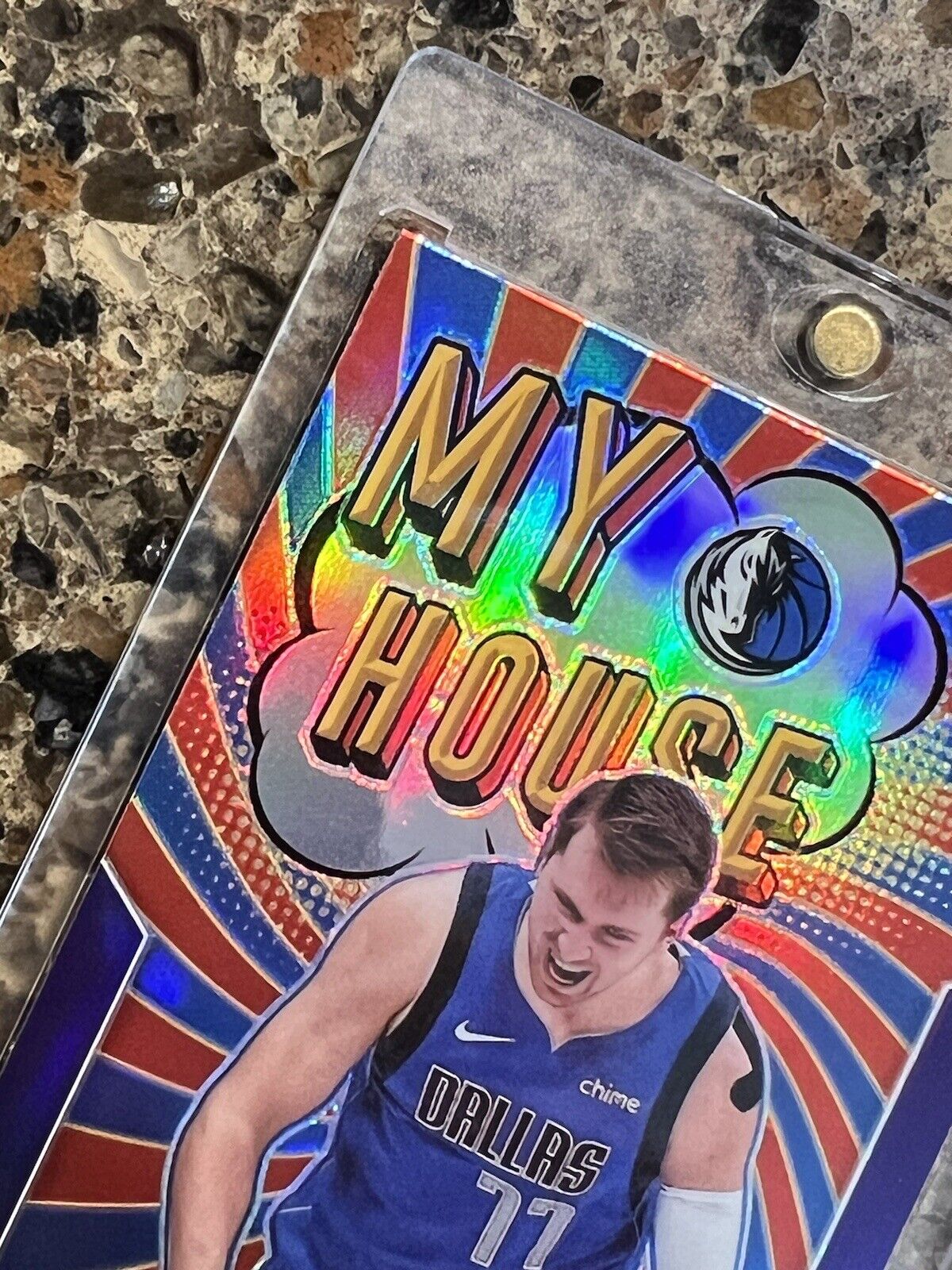 Luka Doncic 2021-22 Panini Donruss Optic MY HOUSE Purple Prizm Holo Gem Mint