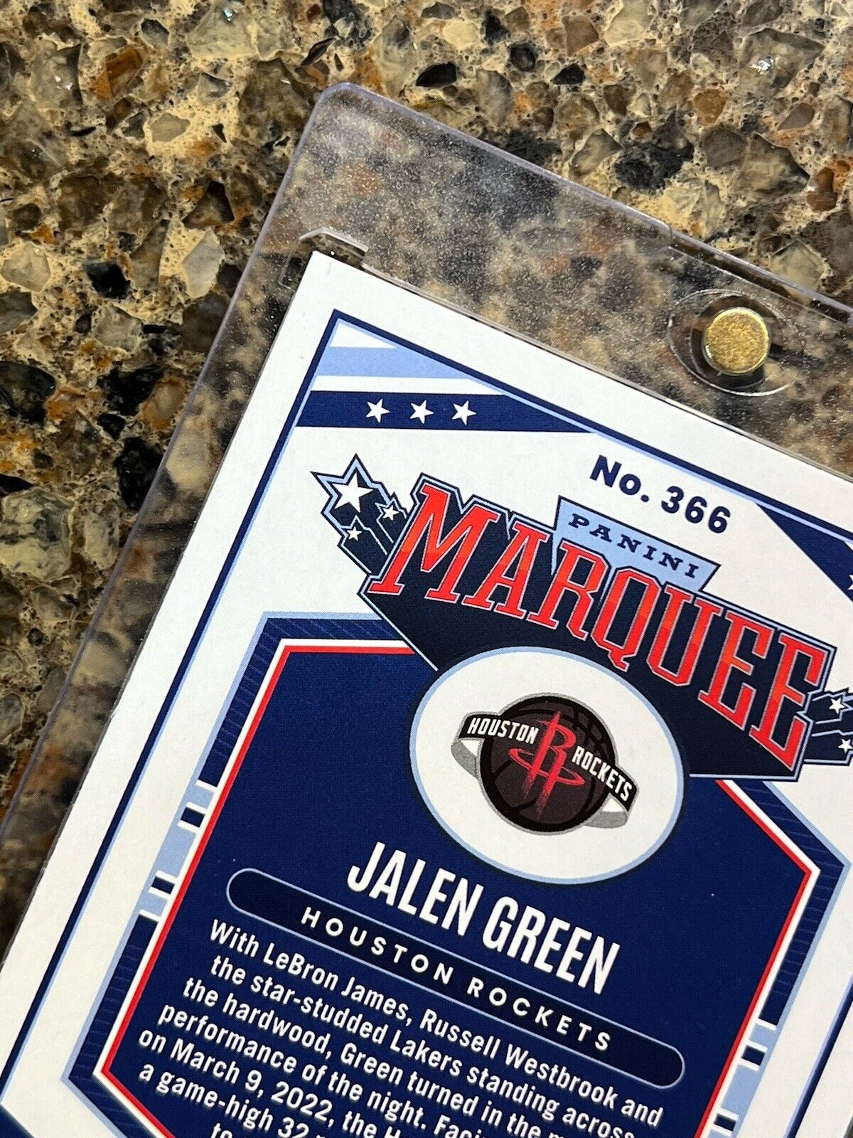 Jalen Green RC 2021-22 Panini Chronicles MARQUEE Refractor Holo Gem Mint ROOKIE