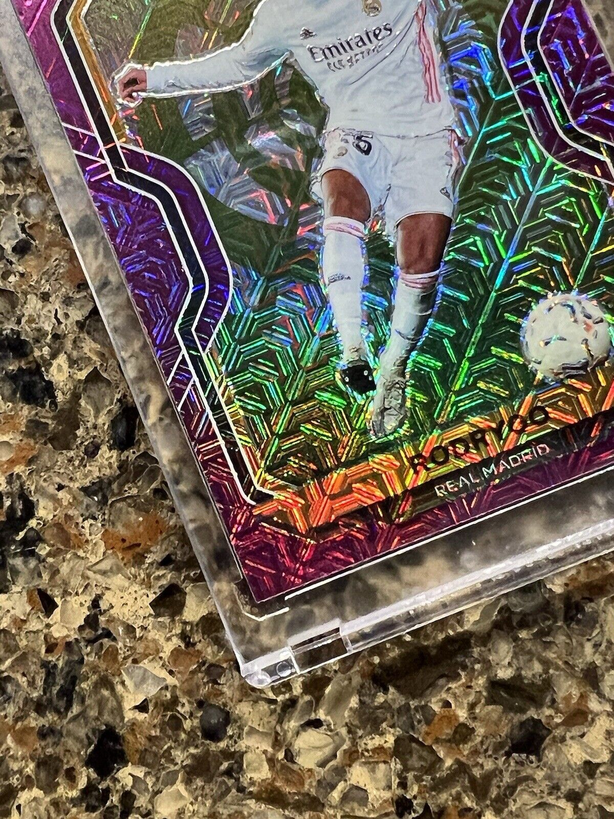 Rodrygo 2020-21 Panini Chronicles Prizm Soccer La Liga Purple Mojo Holo Gem Mint