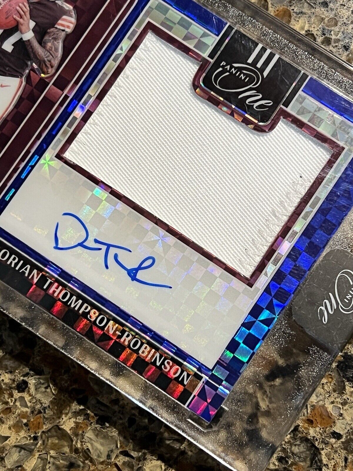 2023 Panini One Dorian Thompson-Robinson Precision Rookie Patch Autograph #08/75