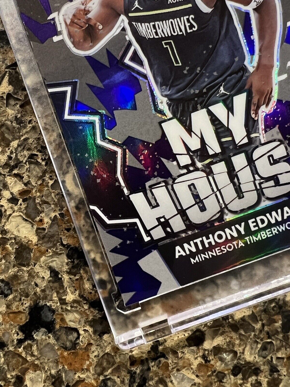 Anthony Edwards 2022-23 Panini Donruss Optic MY HOUSE Purple Prizm Gem Mint