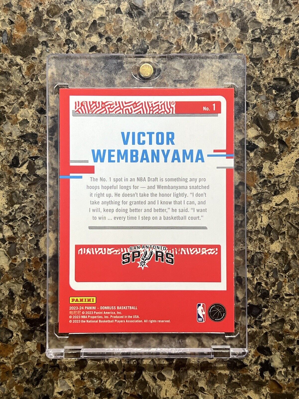 Victor Wembanyama RC 2023-24 Panini Donruss Basketball THE ROOKIES Rare Gem Mint