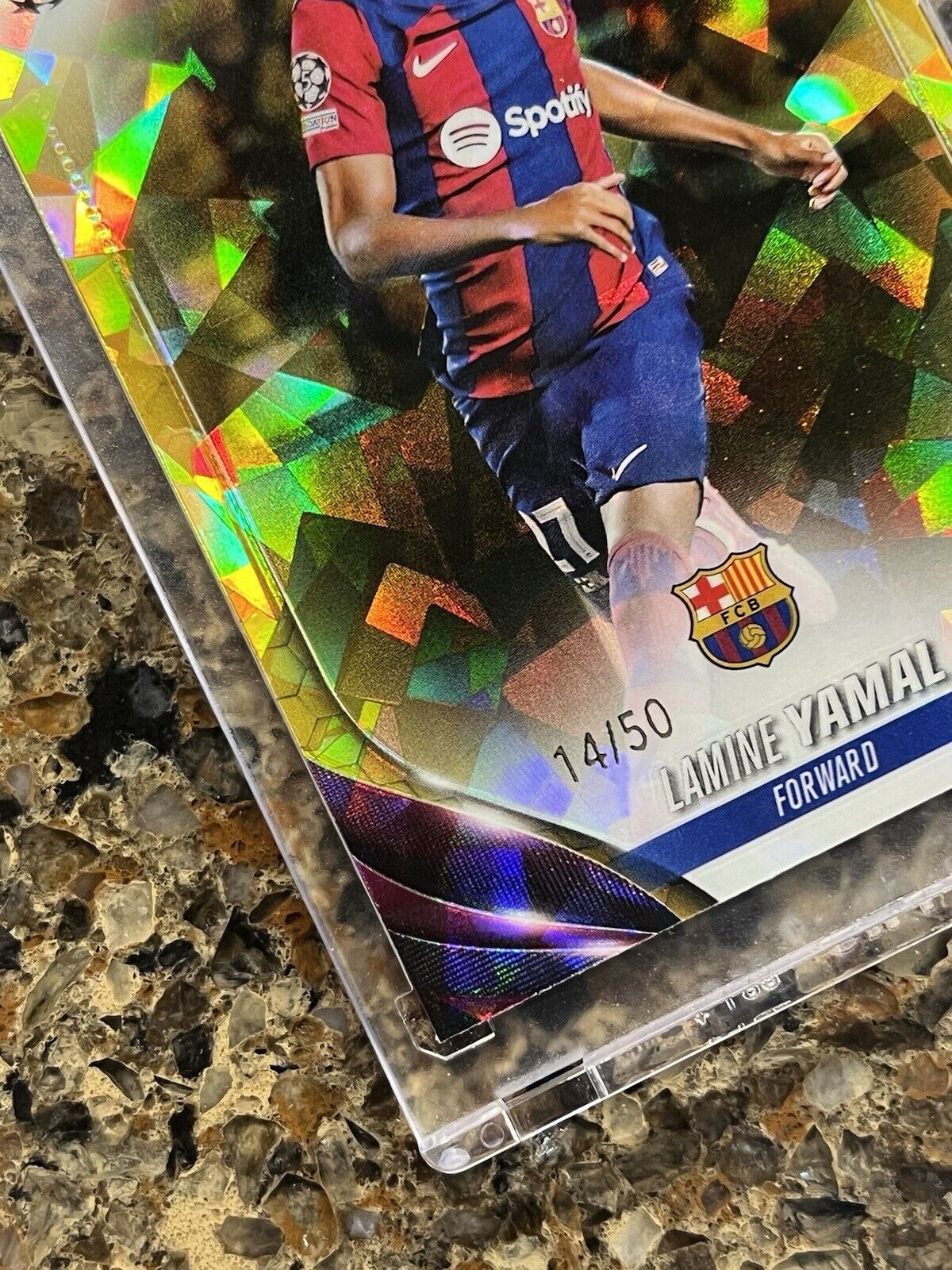 Lamine Yamal RC 2023-24 Topps Chrome Sapphire UEFA FC Barcelona Rookie GOLD /50