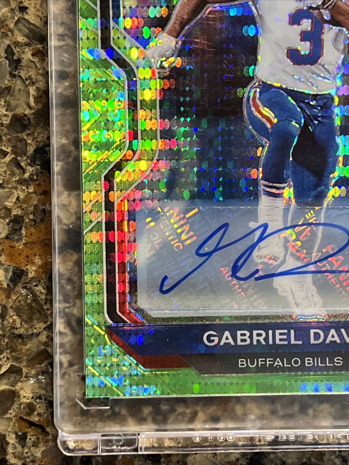 Gabriel Davis RC 2020 Panini Prizm Green Pulsar Prizm Buffalo Bills Rookie Auto