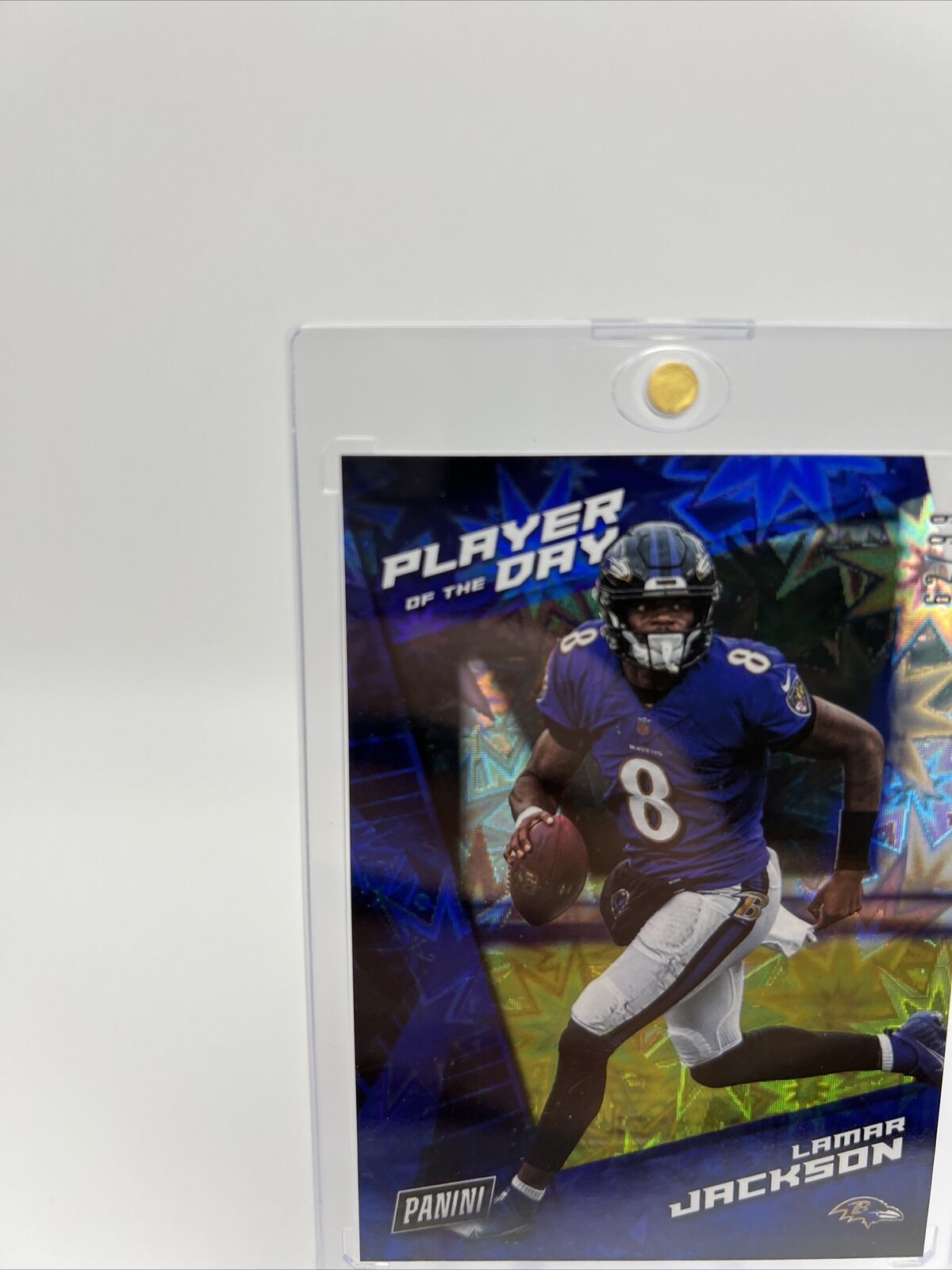 Lamar Jackson 2021 Panini Player of the Day KABOOM #62/99 Ravens Super Rare SSP