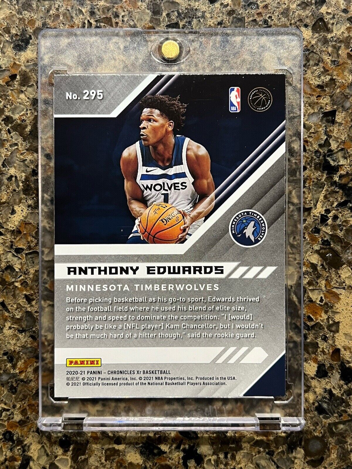 Anthony Edwards RC 2020-21 Panini Chronicles Xr Refractor Holo Gem Mint ROOKIE