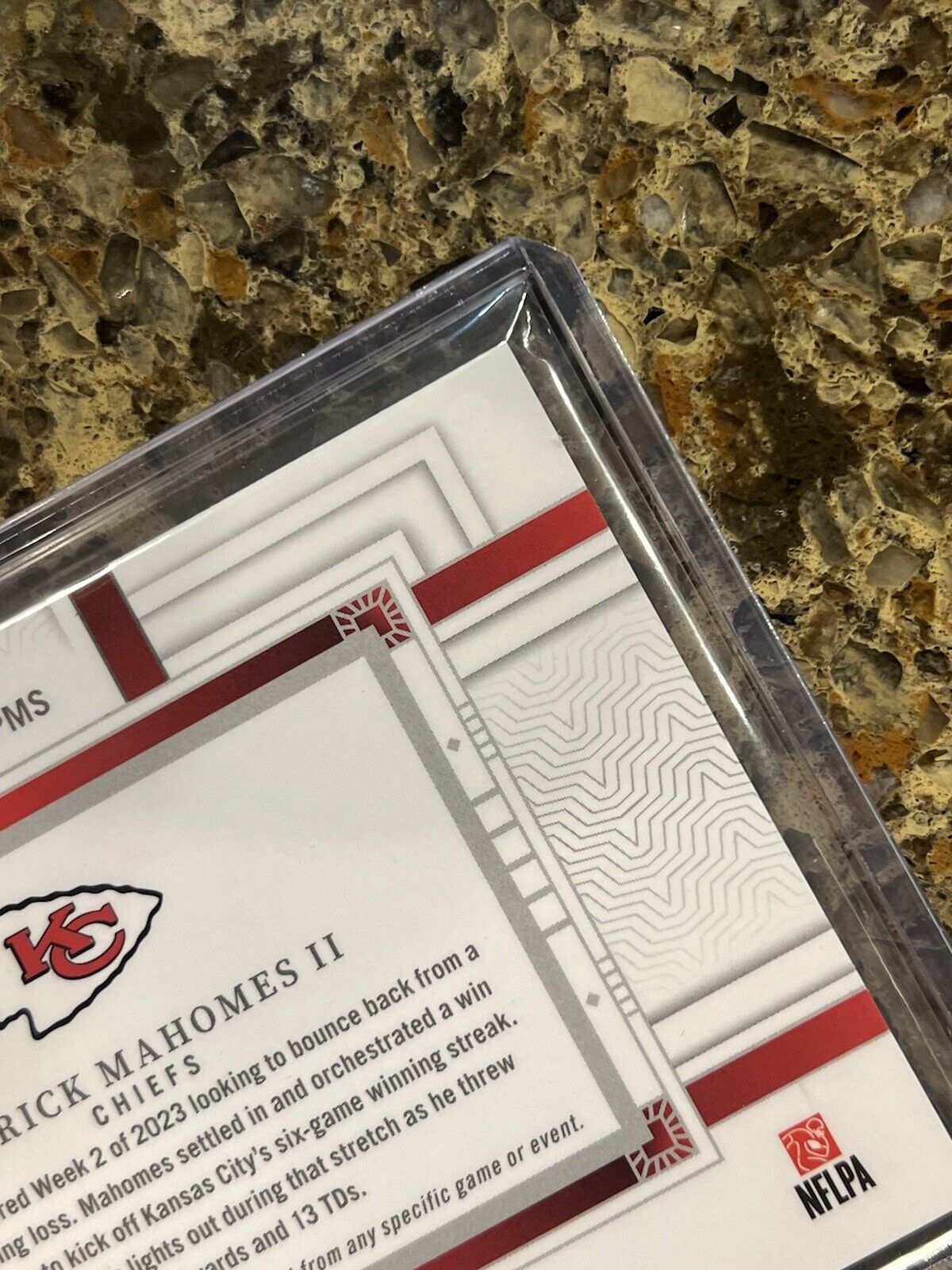 Patrick Mahomes II 2023 National Treasures Tremendous Treasures Patch #03/25 SSP