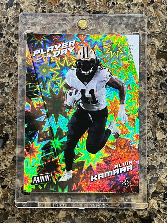 Alvin Kamara 2021 Panini Player Of The Day Kaboom 53/99 Rare Mint Gem SSP Saints