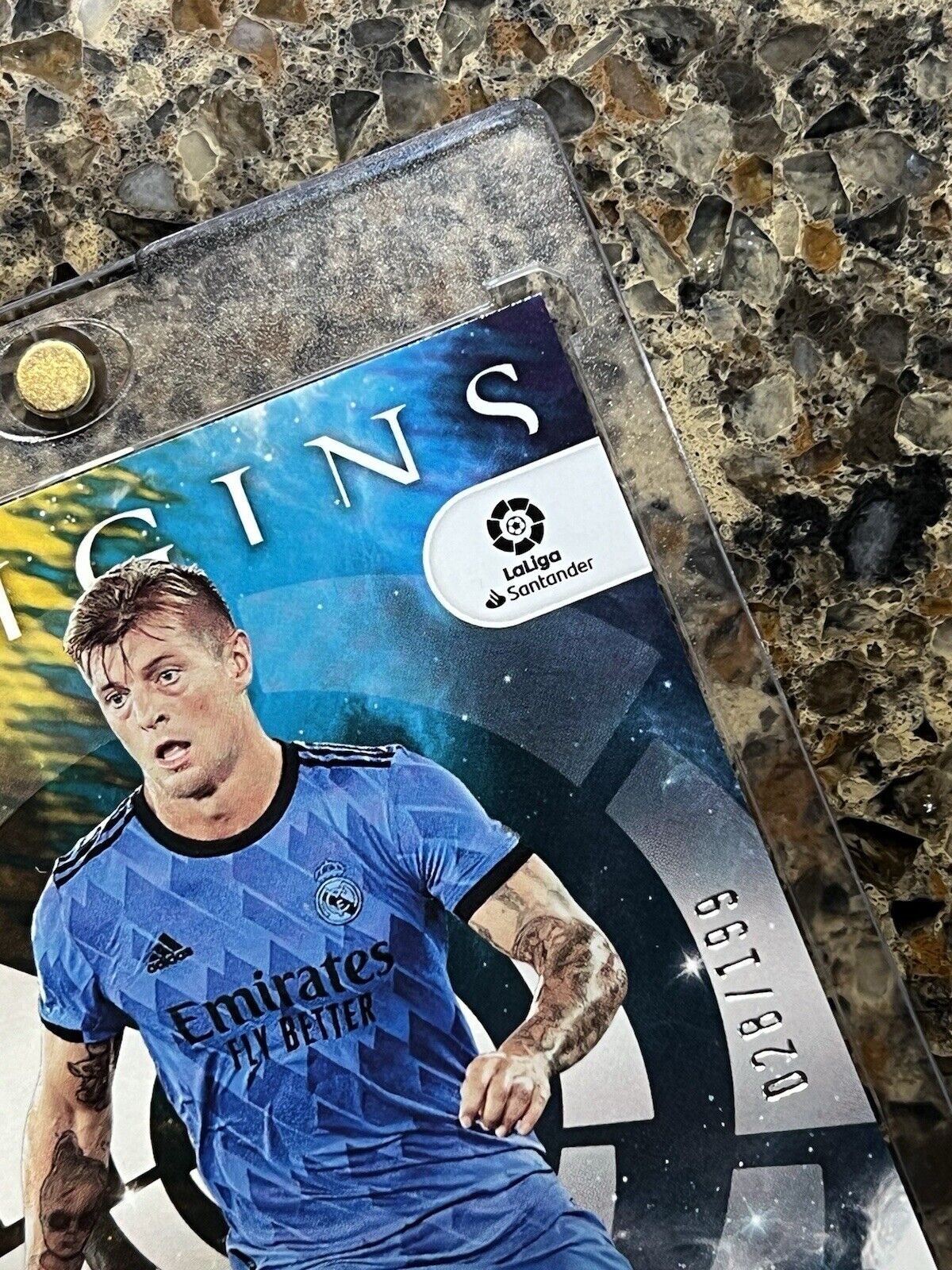 Toni Kroos 2022-23 Panini Chronicles Origins La Liga Red Ruby #028/199 Gem Mint