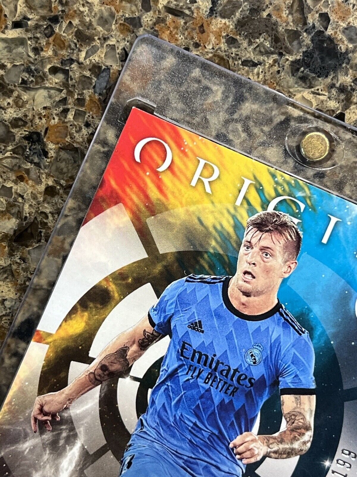 Toni Kroos 2022-23 Panini Chronicles Origins La Liga Red Ruby #028/199 Gem Mint