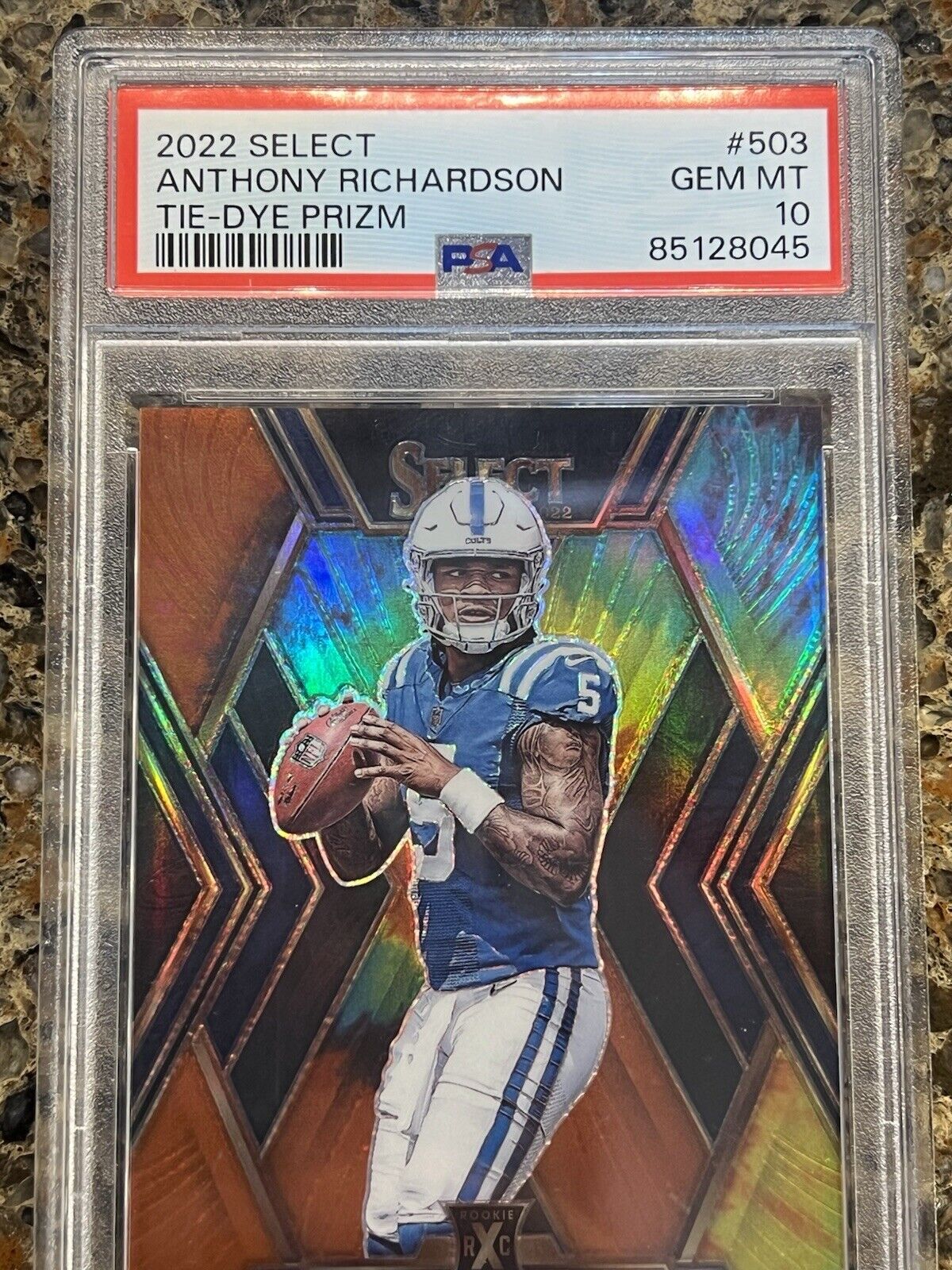 2022 Panini Select ANTHONY RICHARDSON #14/25 Tie-Dye Prizm Rookie XRC GEM PSA 10