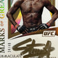 Israel Adesanya 2021 Panini Immaculate UFC Marks Greatness 24/48 Gold Autograph