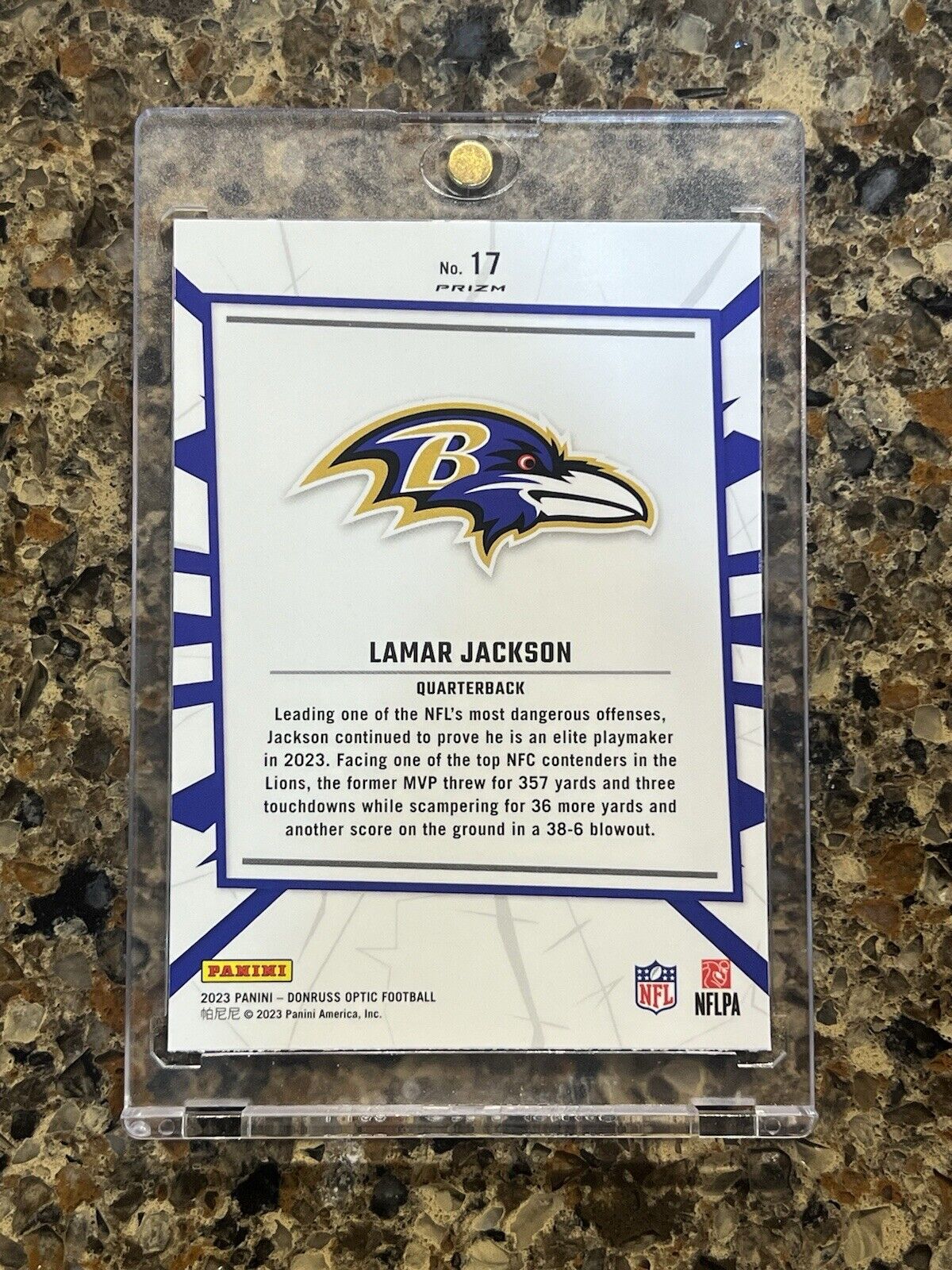 Lamar Jackson 2023 Panini Donruss Optic Football MY HOUSE Prizm - Refractor Holo