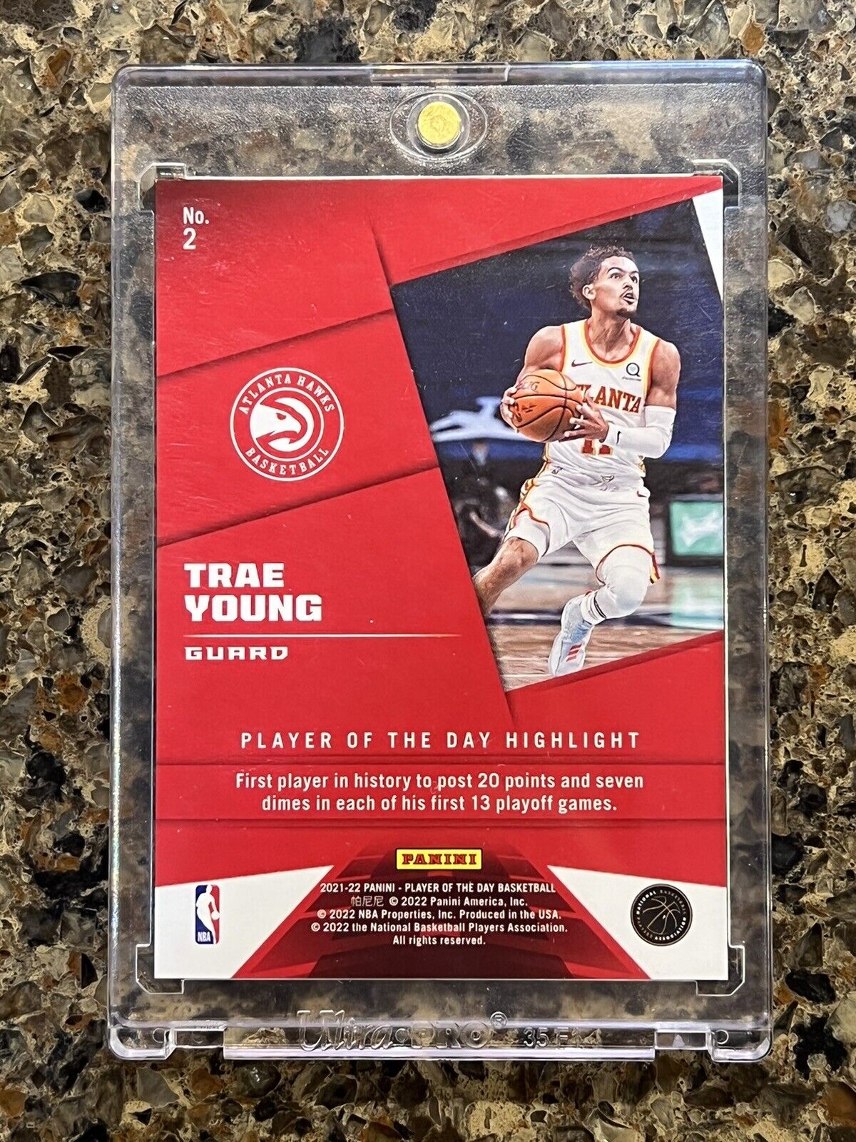 TRAE YOUNG 2021 Panini NBA Player of the Day KABOOM 28/99 SSP Super Rare MINT