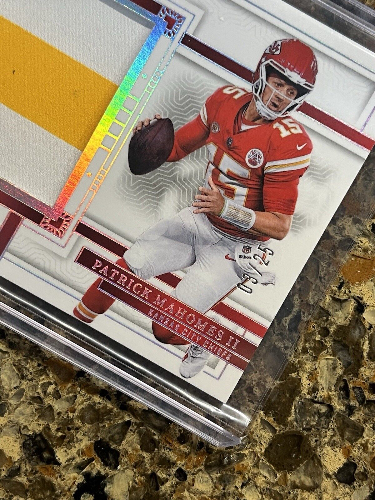 Patrick Mahomes II 2023 National Treasures Tremendous Treasures Patch #03/25 SSP