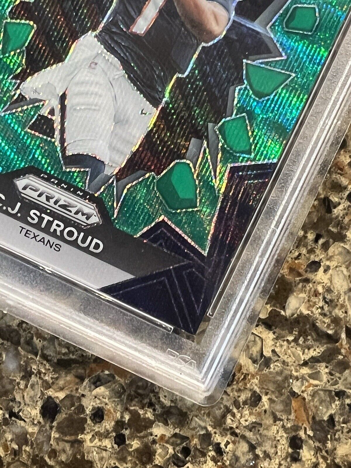 CJ Stroud RC 2023 Panini PRIZM BREAK GREEN WAVE Refractor ROOKIE Gem Mint PSA 10