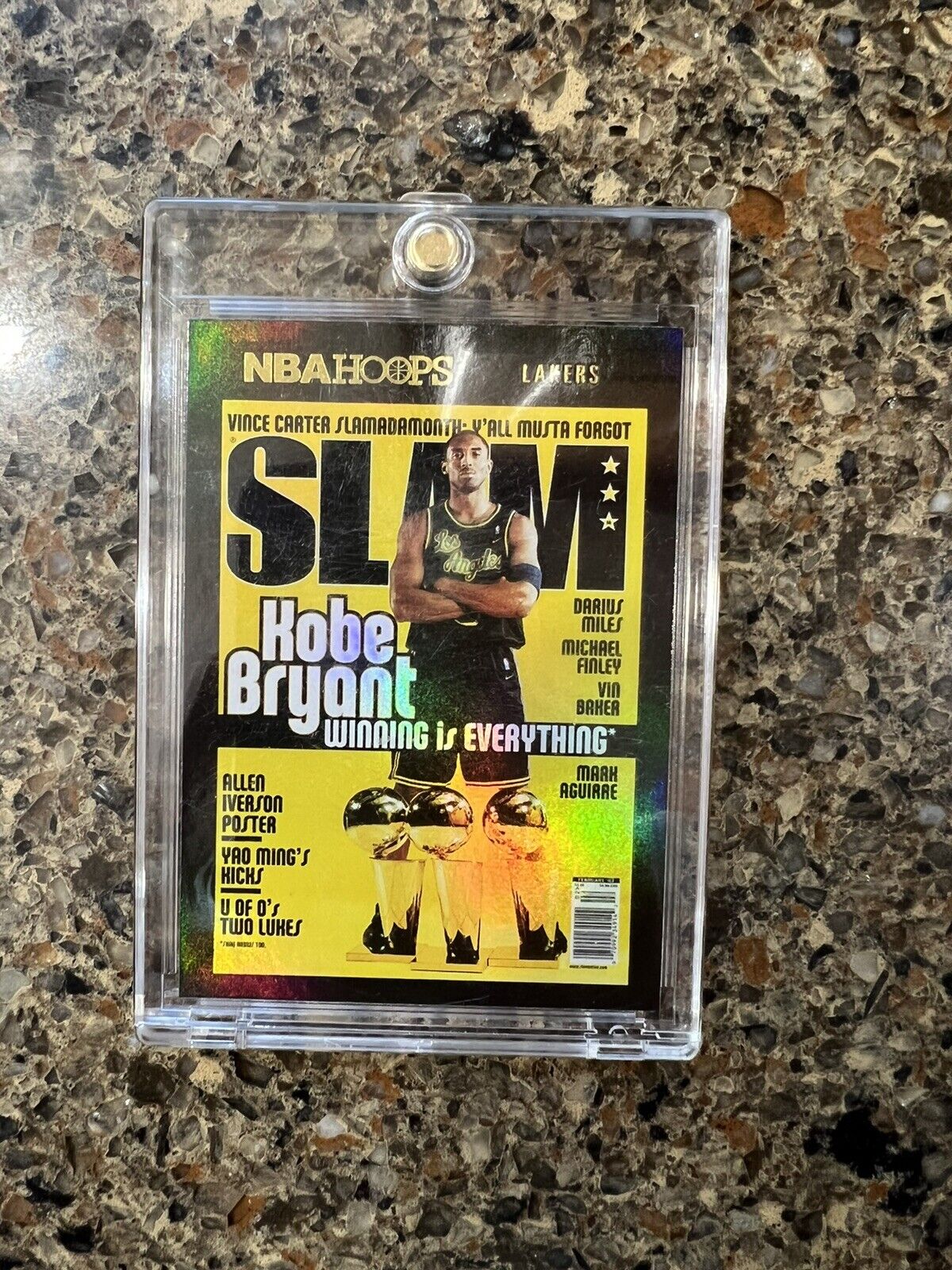 Panini Hoops NBA SLAM Gold Holo Refractor FRAMED Includes Kobe Steph Shaq LeBron