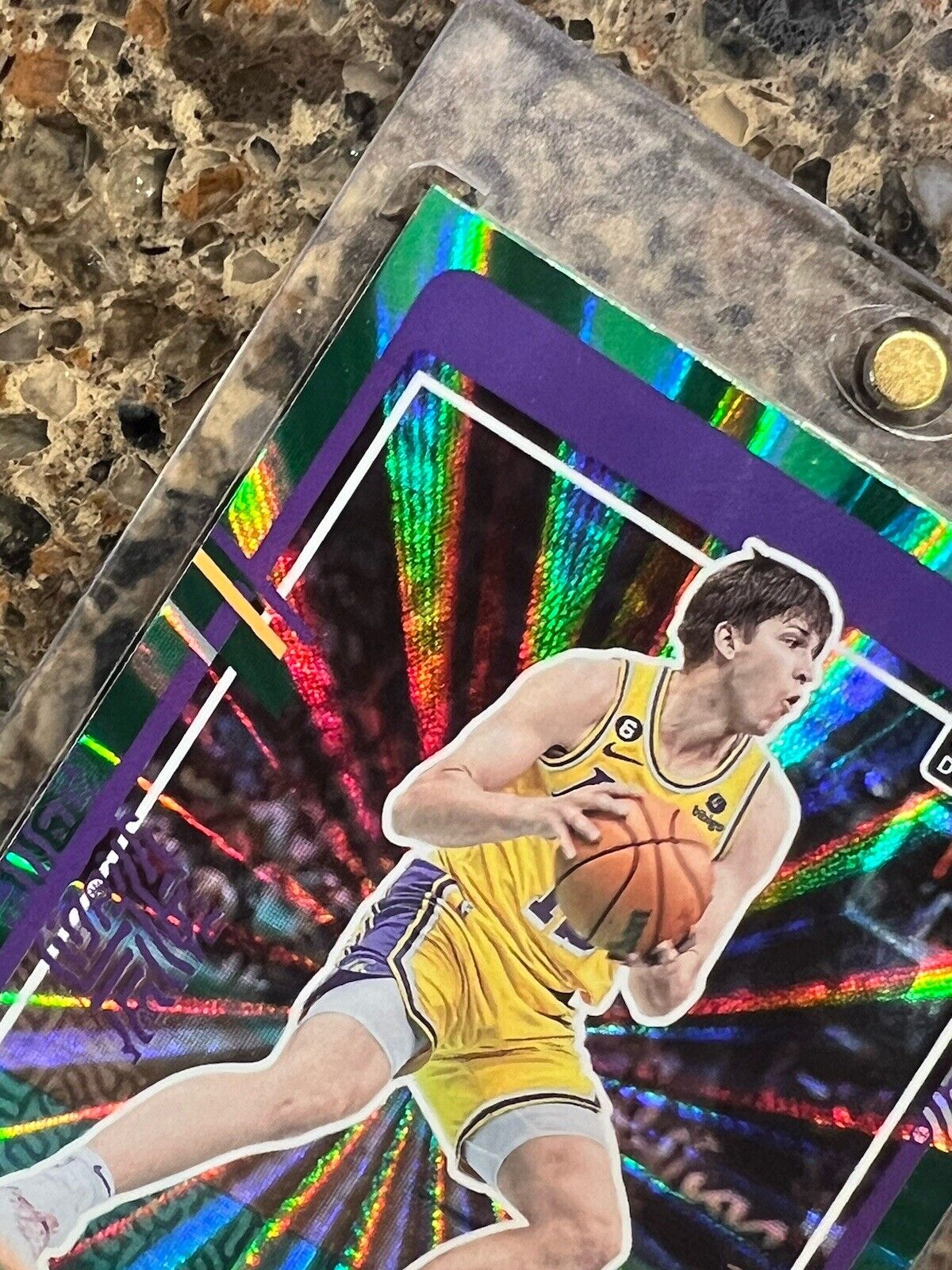 Austin Reaves 2023-24 Panini Donruss Basketball Green Holo Laser Spokes Gem Mint