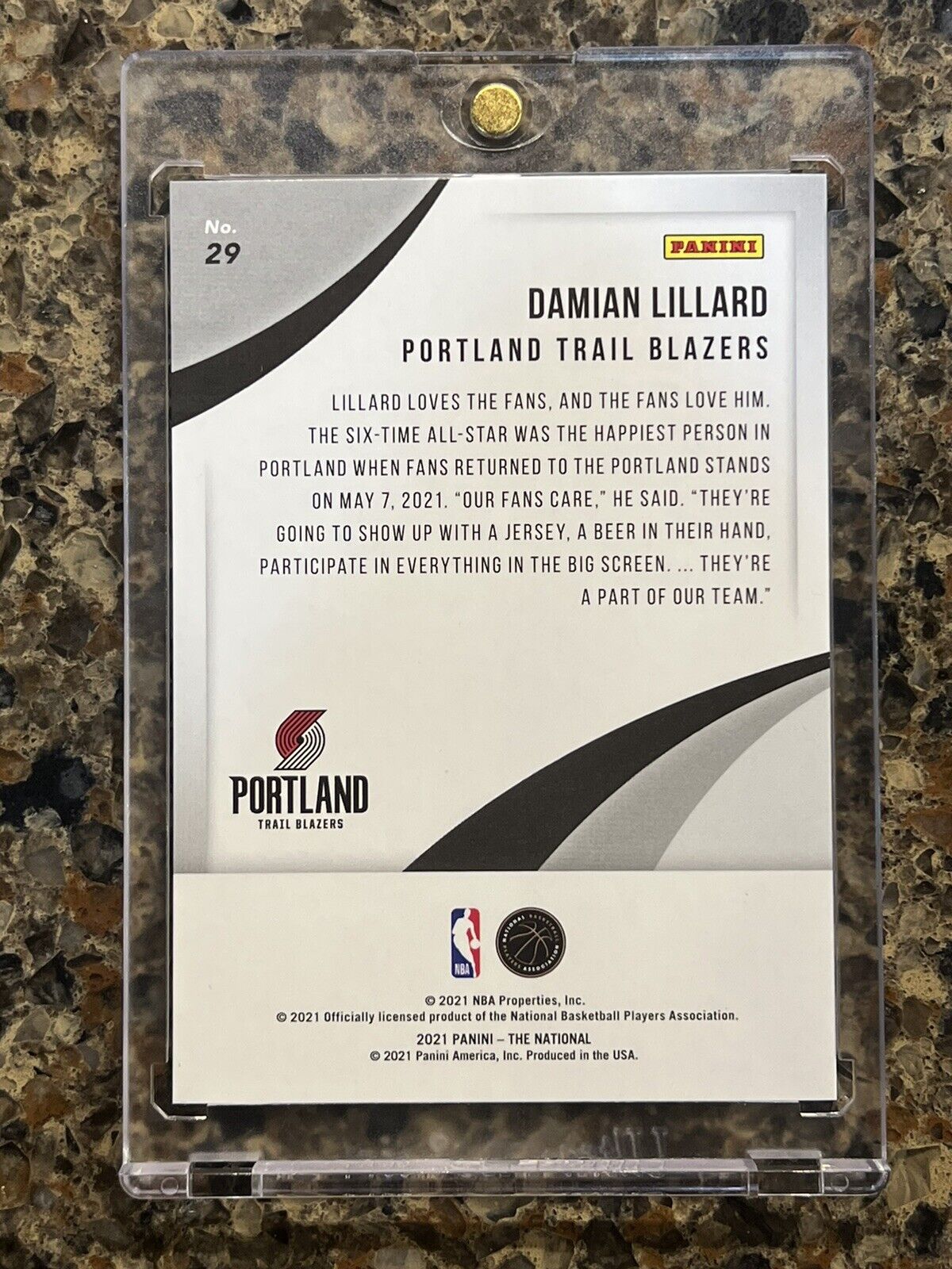 Damian Lillard 2021 Panini THE NATIONAL 18/50 KABOOM Explosion Rare Gem Mint SSP