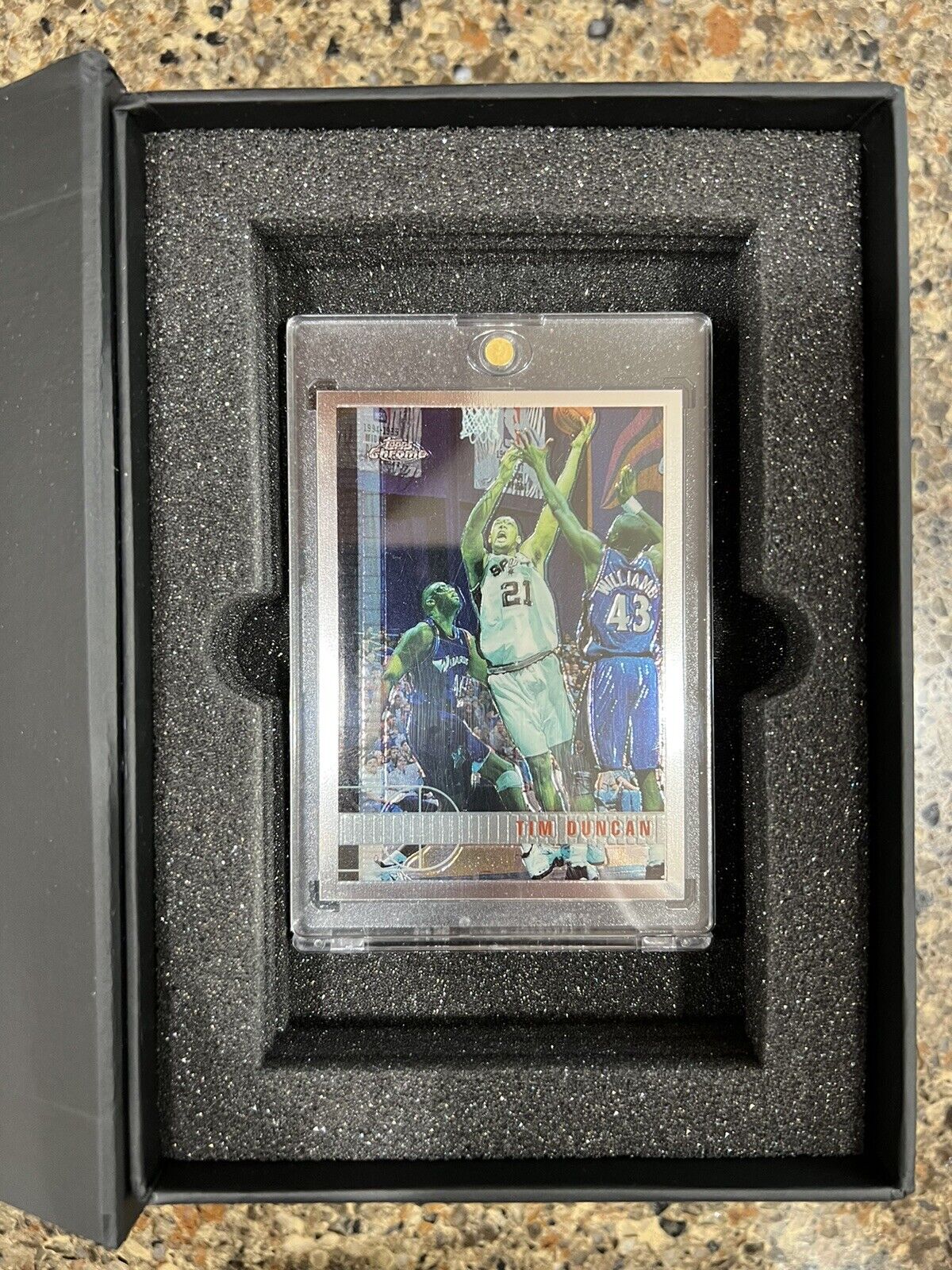 Framed Mint NBA Topps Chrome Kobe Jordan LeBron Bird Magic Duncan RC 1/1 Art