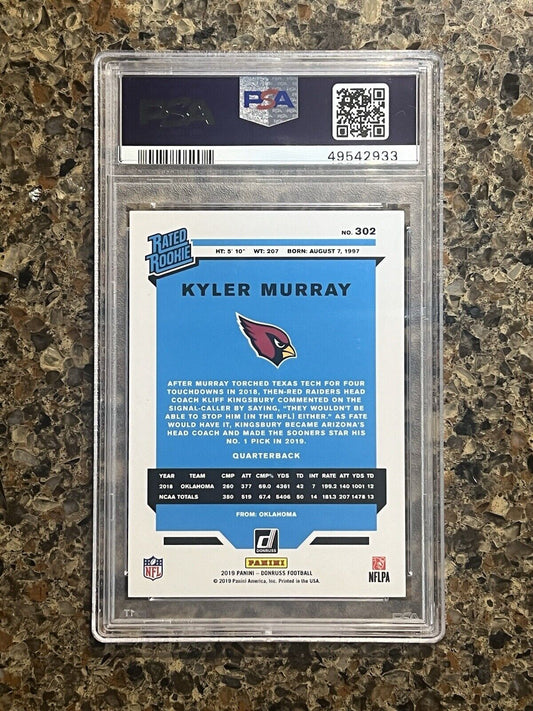 Kyler Murray RC - 2019 Panini Donruss Football Rated Rookie - GEM MINT PSA 10