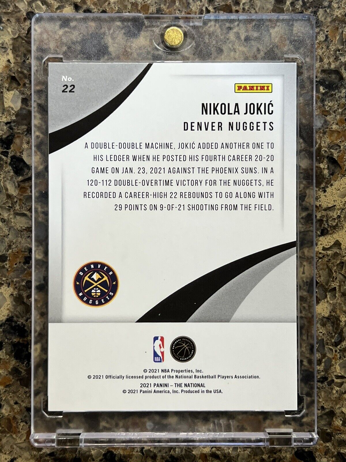 Nikola Jokic 2021 Panini THE NATIONAL DISKETTES #11/25 Super Rare SSP