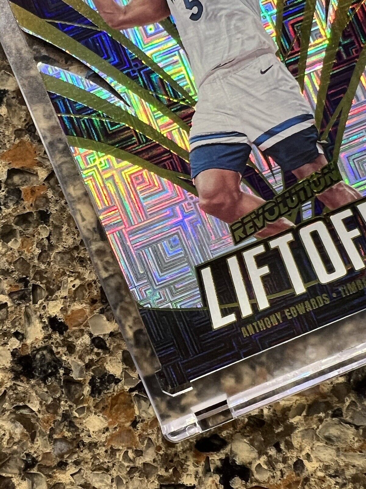 Anthony Edwards 2023-24 Panini Revolution Levels LIFTOFF! Die-Cut Mojo Refractor