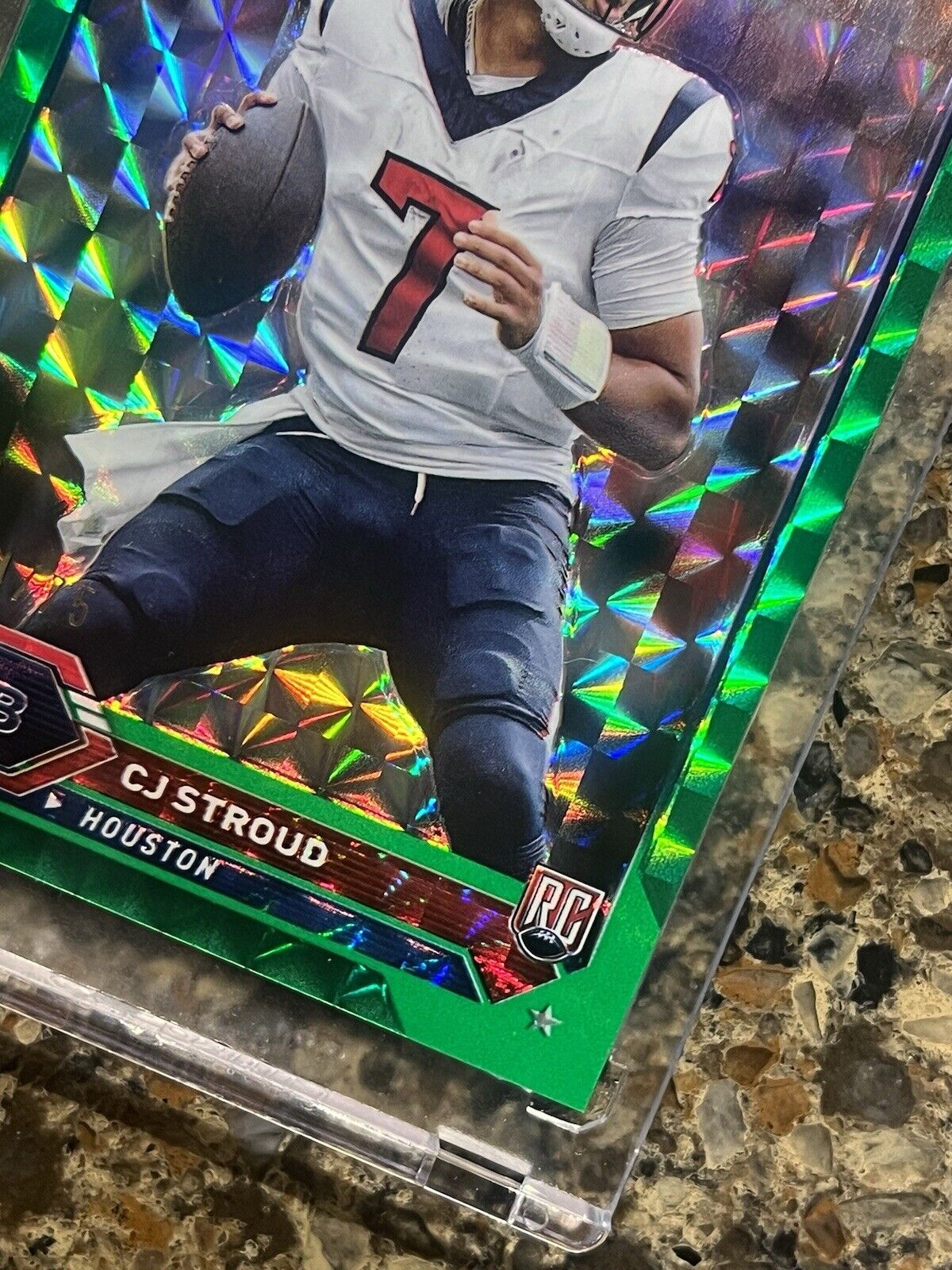 2023 Topps Chrome CJ Stroud Rookie Green Geometric Refractor #64/75 Texans (RC)