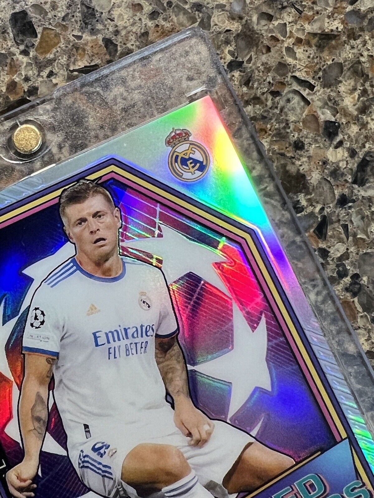 Toni Kroos 2021-22 Topps Finest UCL Prized Footballers Refractor Gem Mint