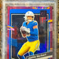 Justin Herbert 2023 Panini Clearly Donruss Pink 10/10 Jersey Match PSA 10 POP 1