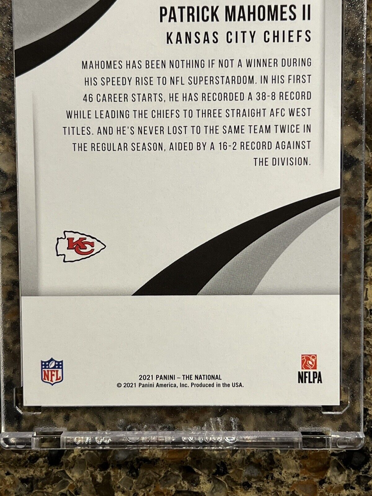 PATRICK MAHOMES 2021 PANINI THE NATIONAL ESCHER SQUARES #02/10 SSP SUPER RARE