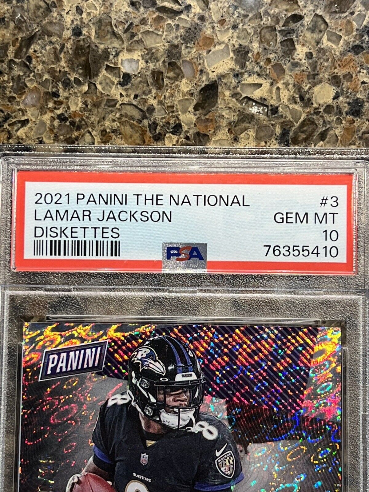 Lamar Jackson 2021 Panini The National Diskettes 09/25 RARE SSP Gem Mint PSA 10