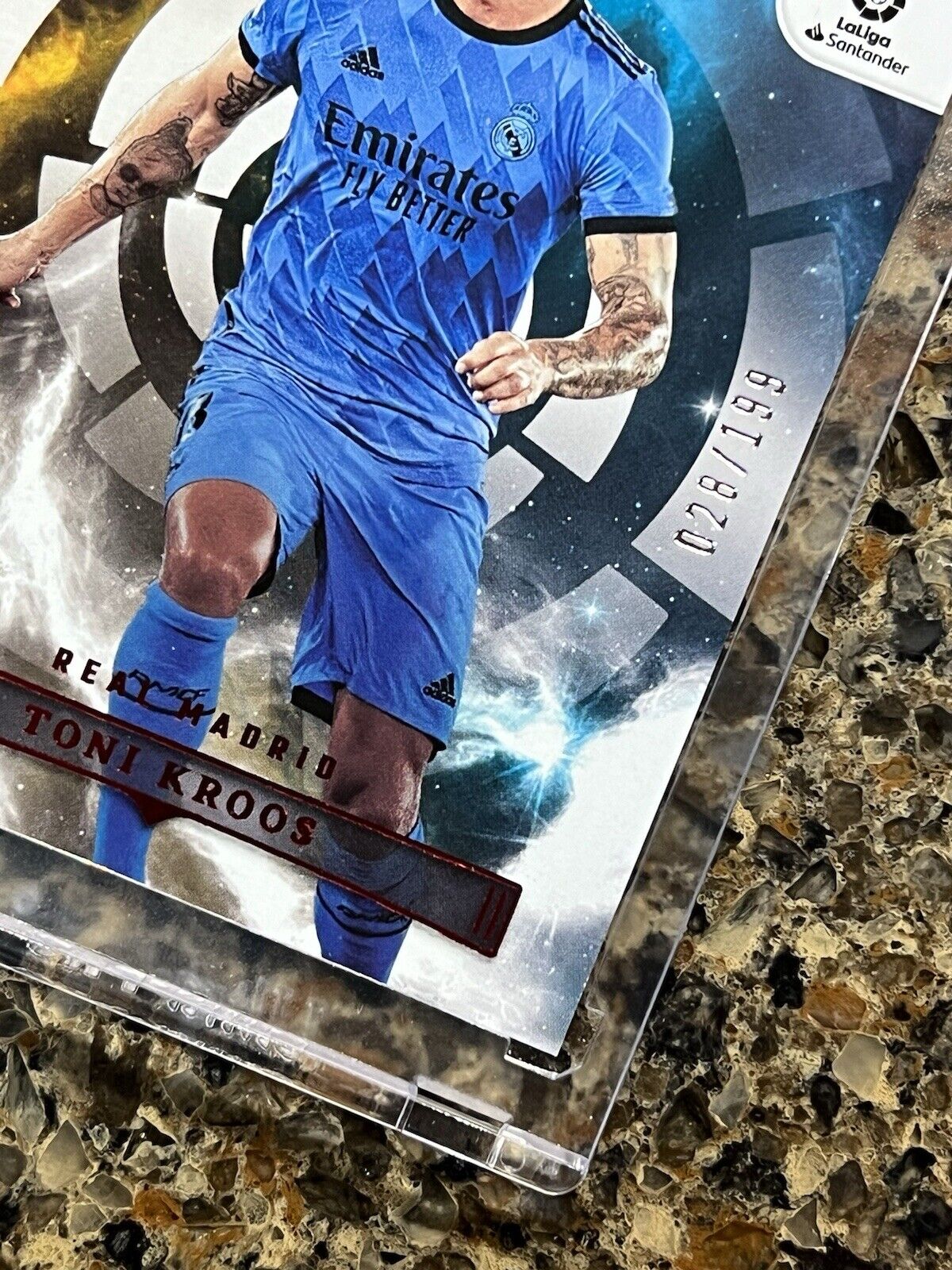 Toni Kroos 2022-23 Panini Chronicles Origins La Liga Red Ruby #028/199 Gem Mint