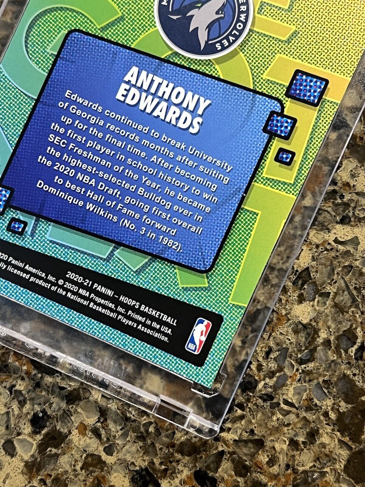 Anthony Edwards RC 2020-21 Panini NBA Hoops WE GOT NEXT Refractor Rare Gem Mint