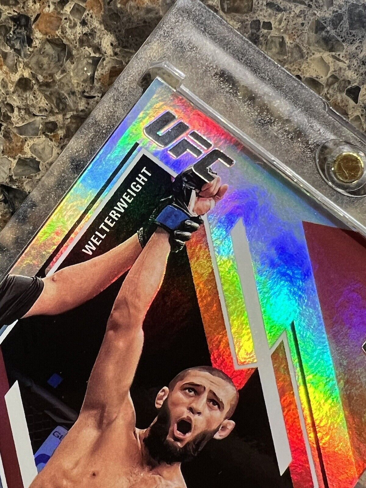 Khamzat Chimaev RC 2021 Panini Chronicles Elite UFC Refractor - Gem Mint Rookie