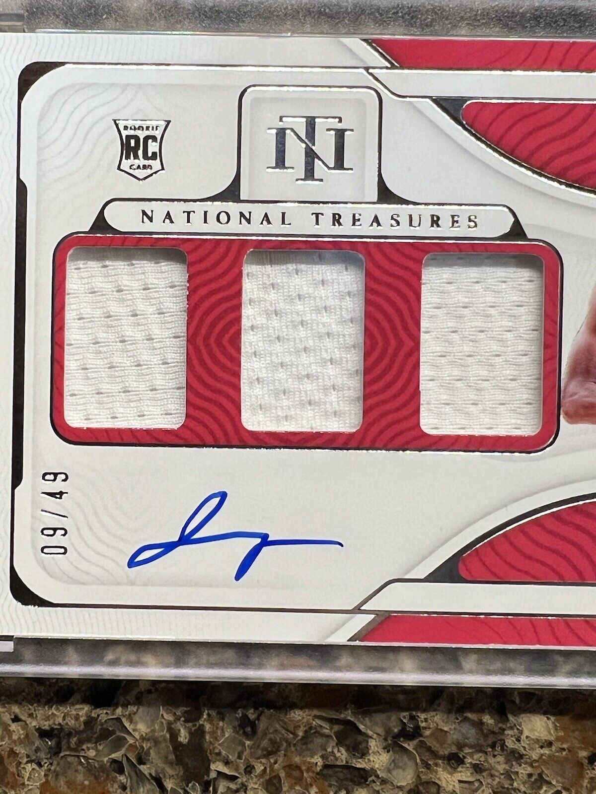 Jalen Green RC 2021 Panini National Treasures Rookie Tri-Patch Autograph /49 RPA