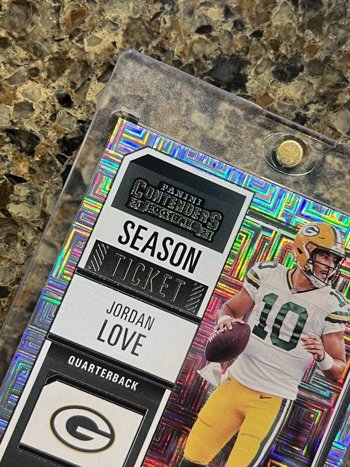 Jordan Love 2023 Panini Contenders Football Season Ticket Mojo Refractor Holo