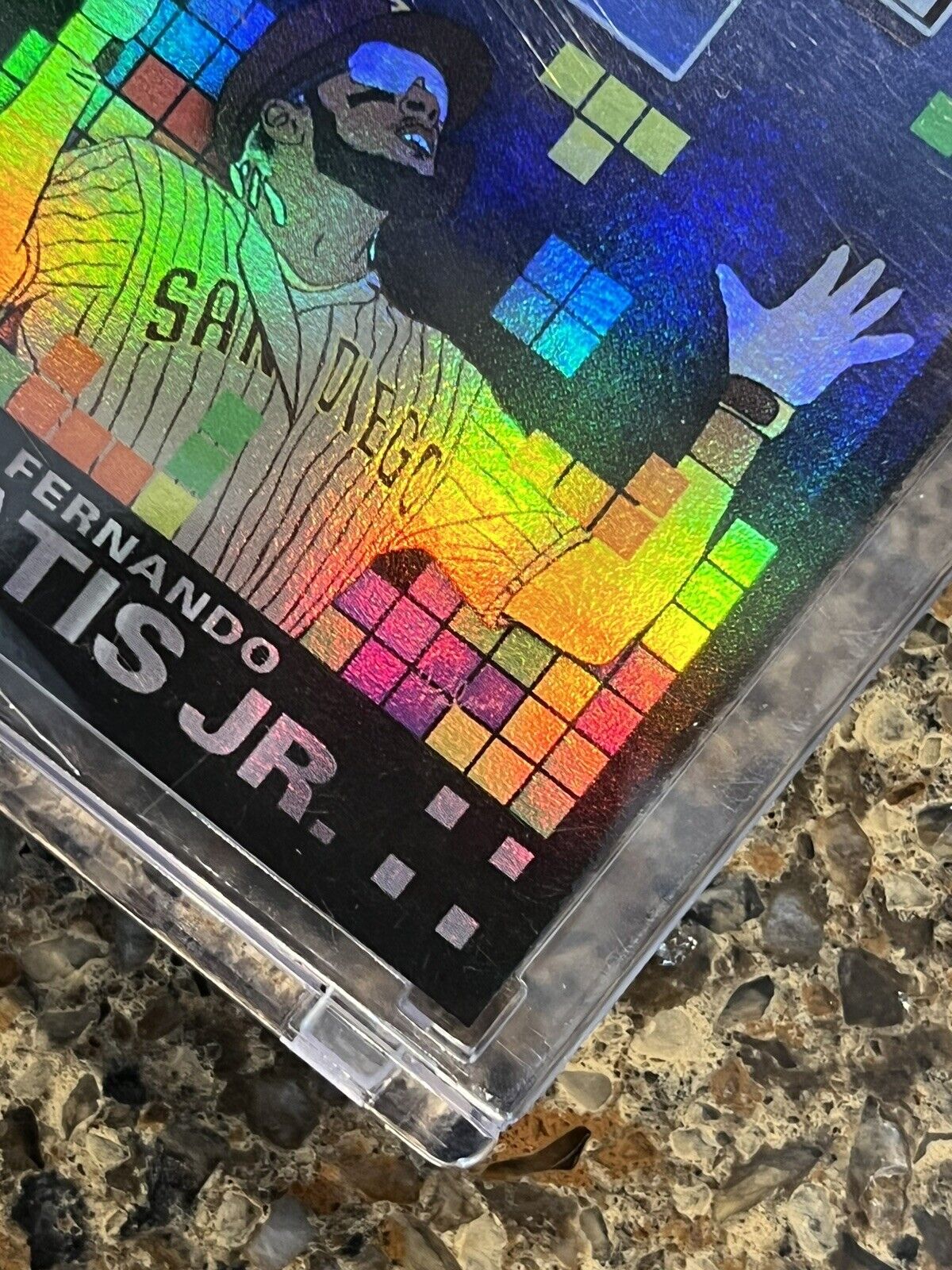 Fernando Tatis Jr. Topps Project70 Brittney Palmer TETRIS RAINBOW FOIL 27/70 GEM