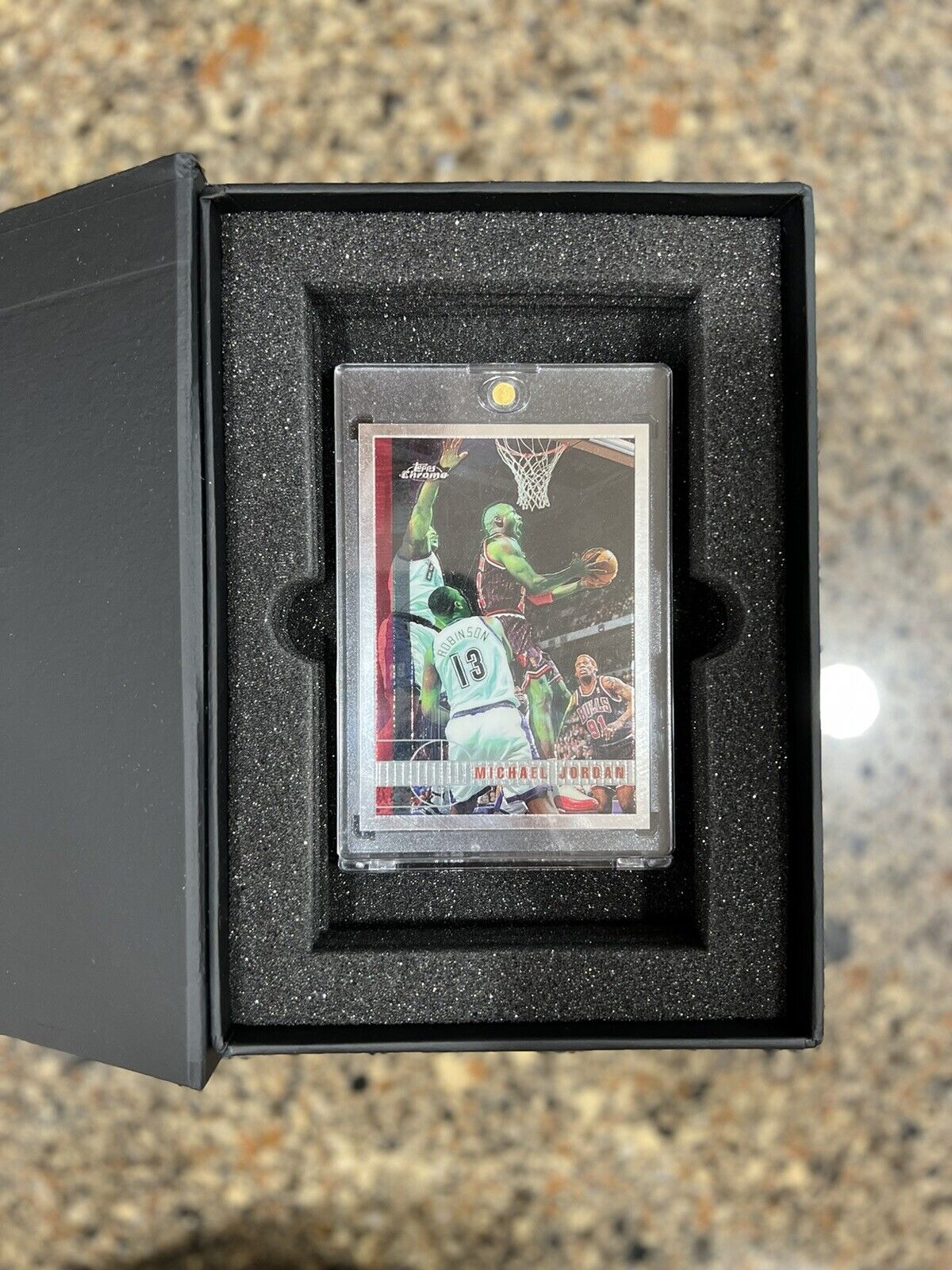 Framed Mint NBA Topps Chrome Kobe Jordan LeBron Bird Magic Duncan RC 1/1 Art