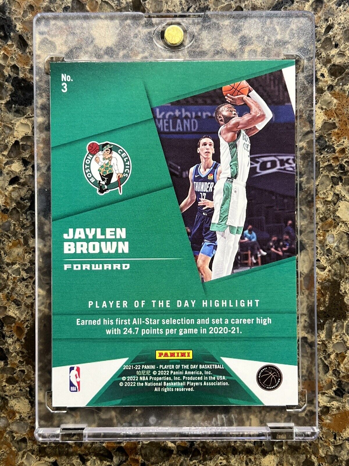 Jaylen Brown 2021 Panini NBA Player of the Day KABOOM 22/99 RARE GEM MINT SSP