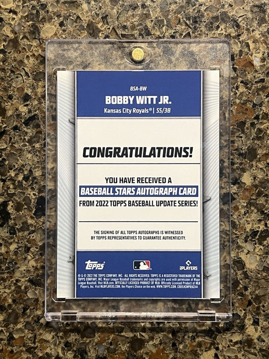 2022 Topps Update Series - Bobby Witt Jr. (RC) - Baseball Stars Autograph Rookie