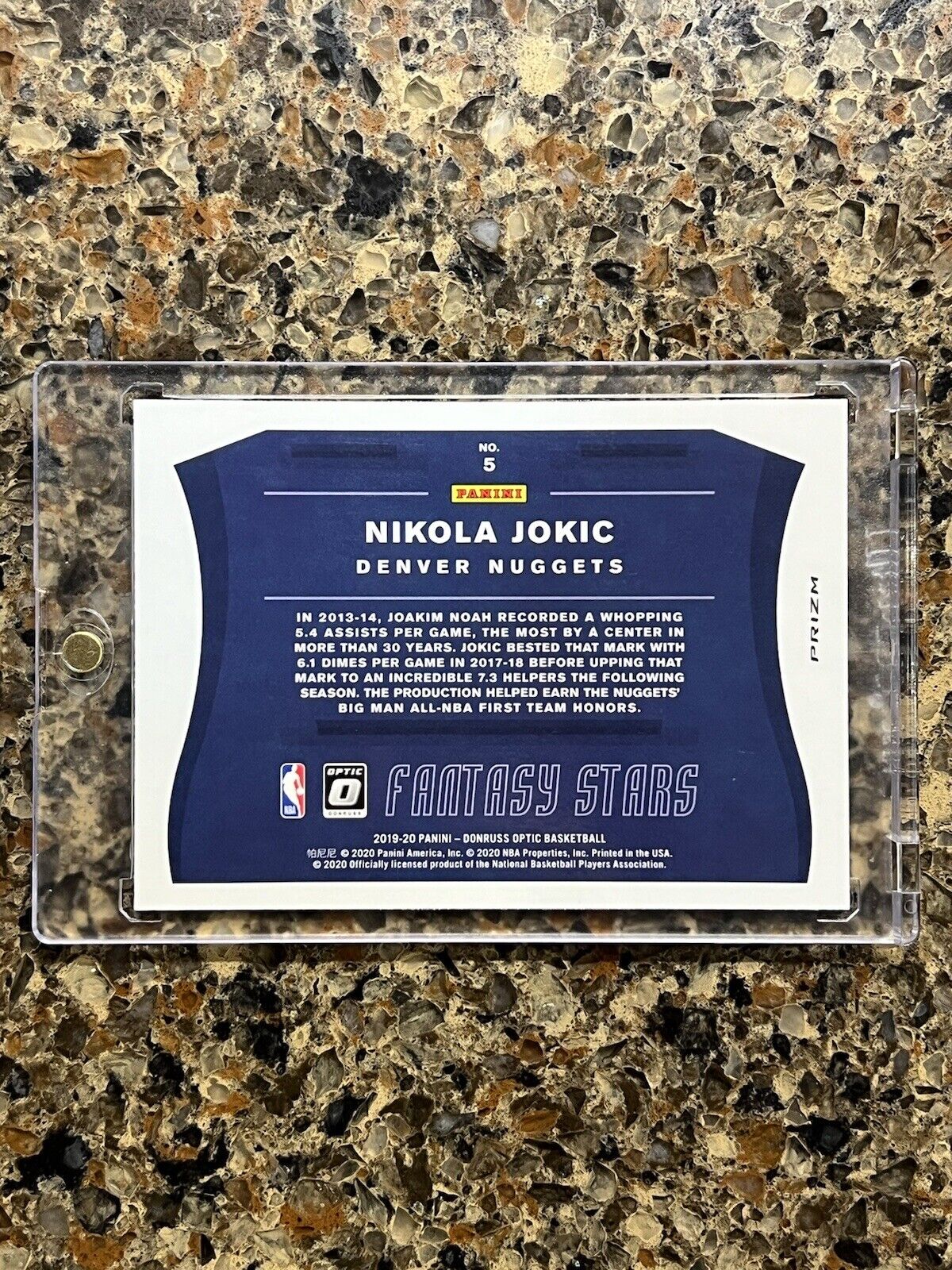 Nikola Jokic 2019 Panini Donruss Optic Basketball FANTASY STARS Prizm Gem Mint