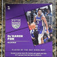 De’Aaron Fox 2021 Panini Player Of The Day KABOOM 29/99 Kings Rare Gem Mint SSP