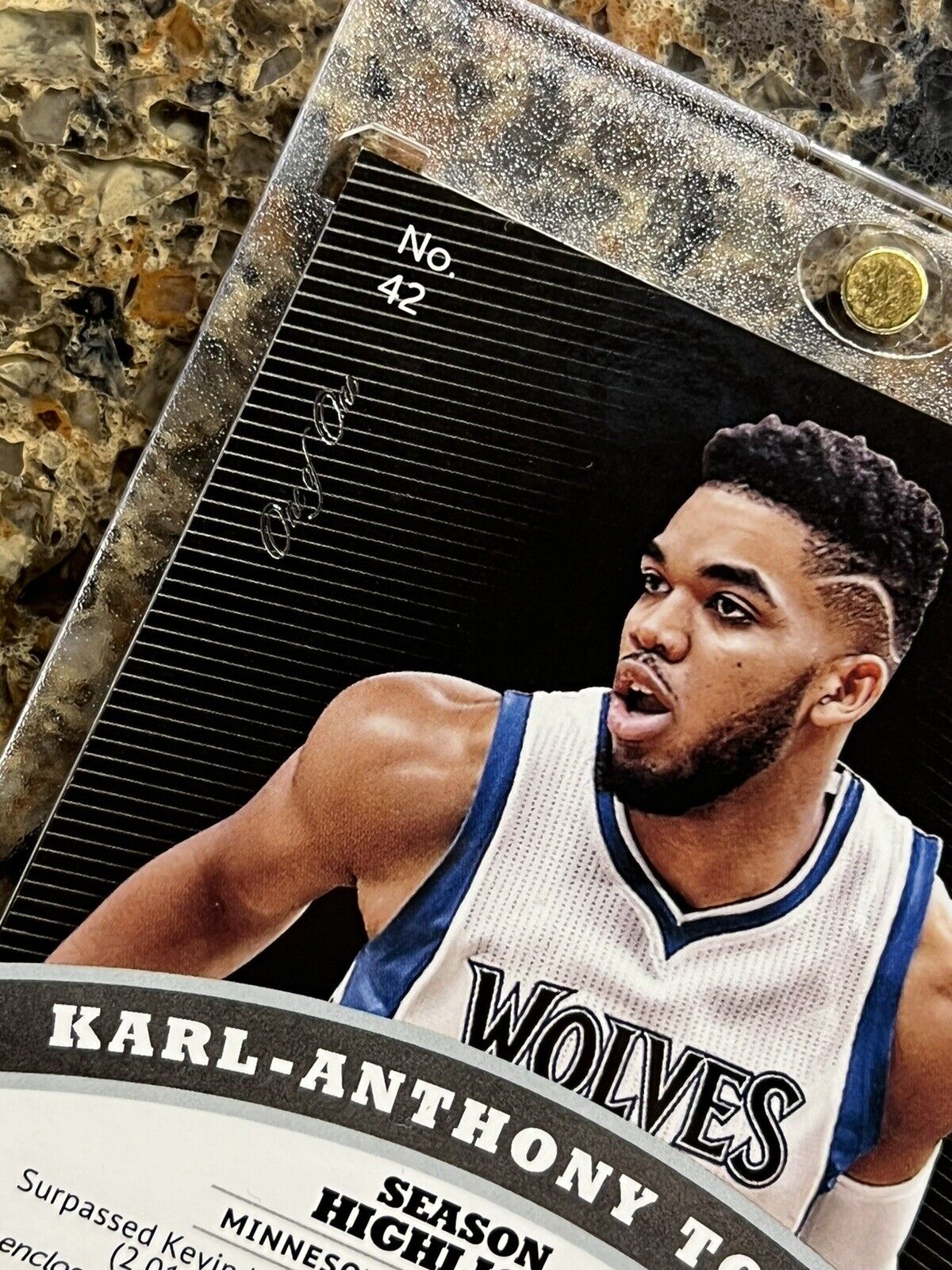 Karl-Anthony Towns 2017 Panini The National Black Prizm Laundry Tag ONE OF ONE!!