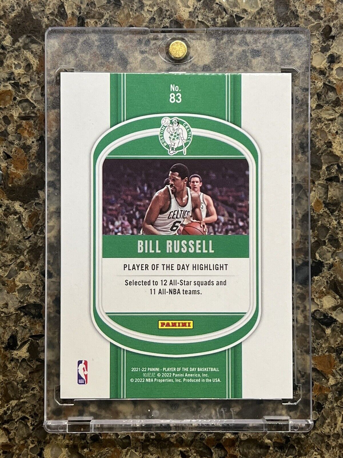 Bill Russell 2021 Panini Player of the Day HOF KABOOM 15/99 Rare Gem Mint SSP