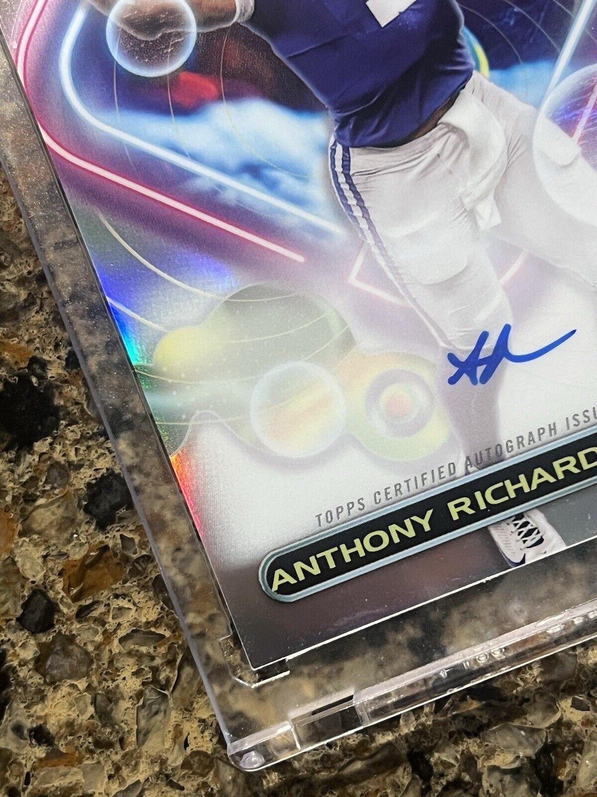 2023 TOPPS COMPOSITE ANTHONY RICHARDSON TOPPS CHROME COSMIC REFRACTOR AUTO RC