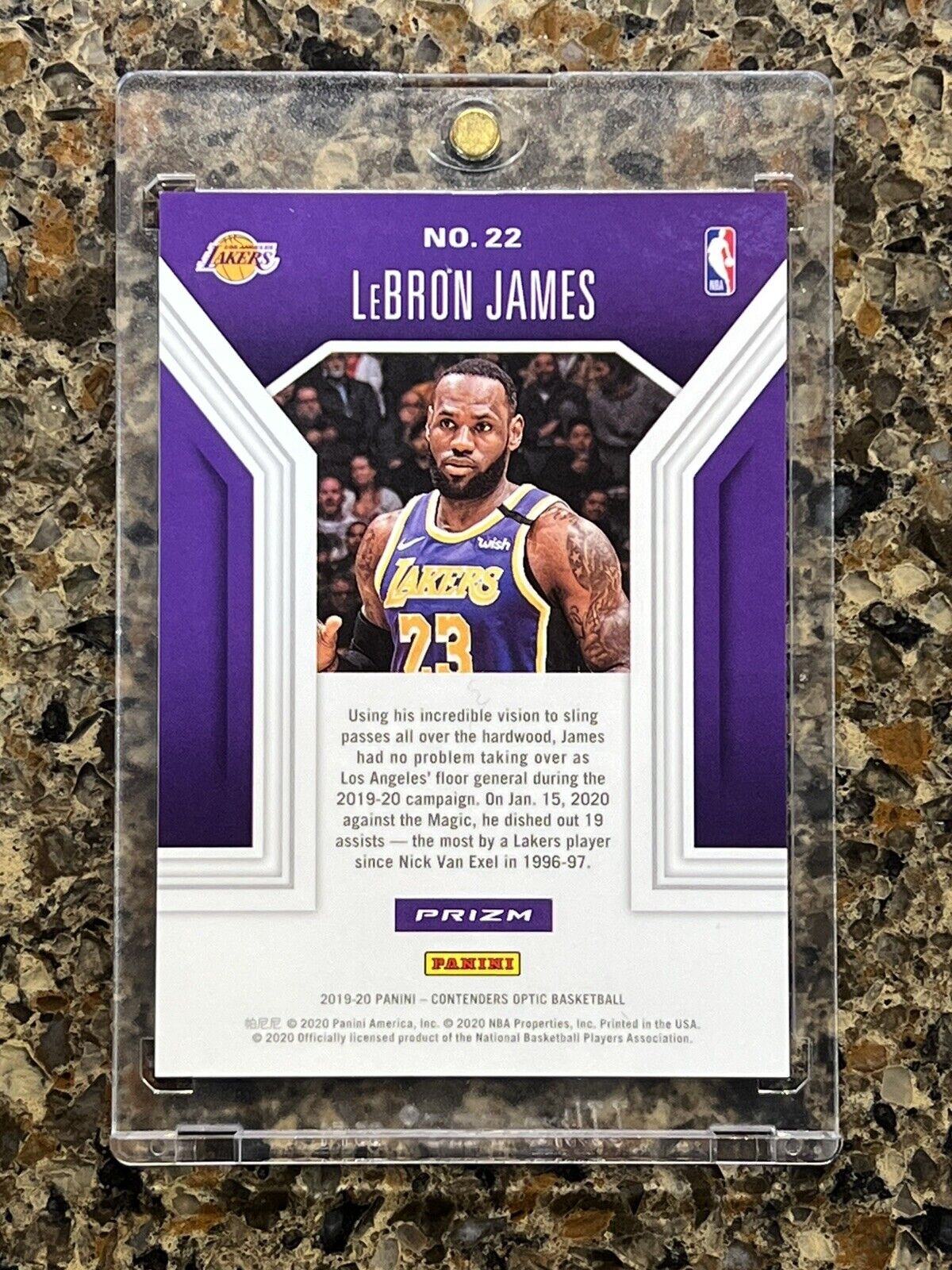 🌟 LeBron James 2019 Panini Contenders OPTIC Prizm Playing the Numbers Game 🌟