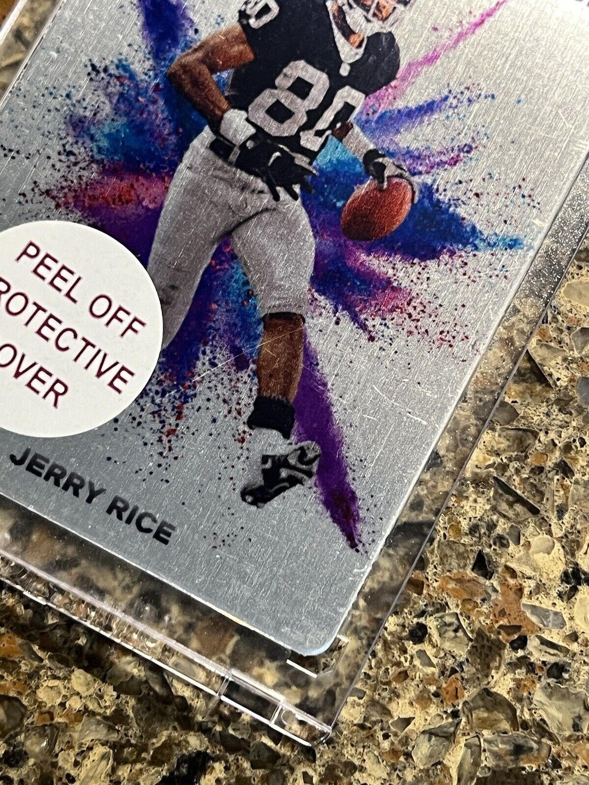 Jerry Rice - 2023-24 Panini One - Metal Plate Color Blast Raiders - CASE HIT SSP