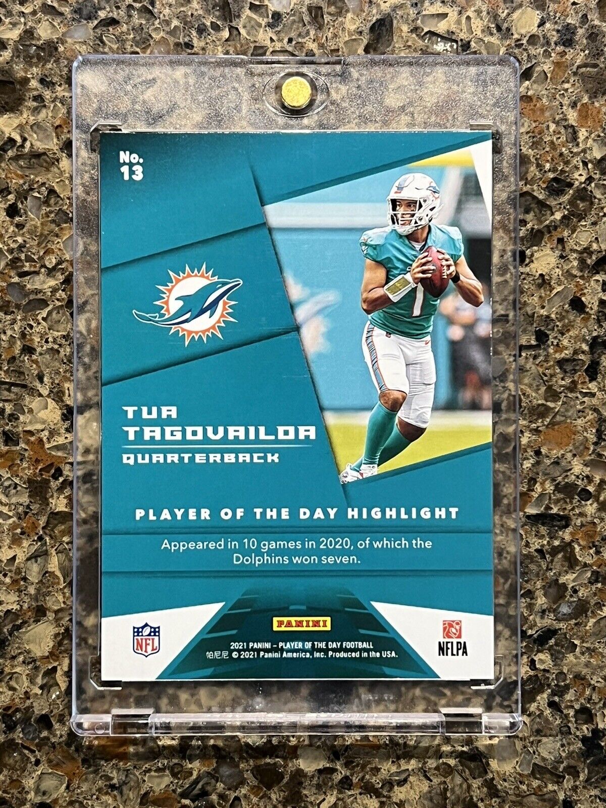 Tua Tagovailoa 2021 Panini Player of the Day Kaboom 80/99 Rare Mint SSP Dolphins